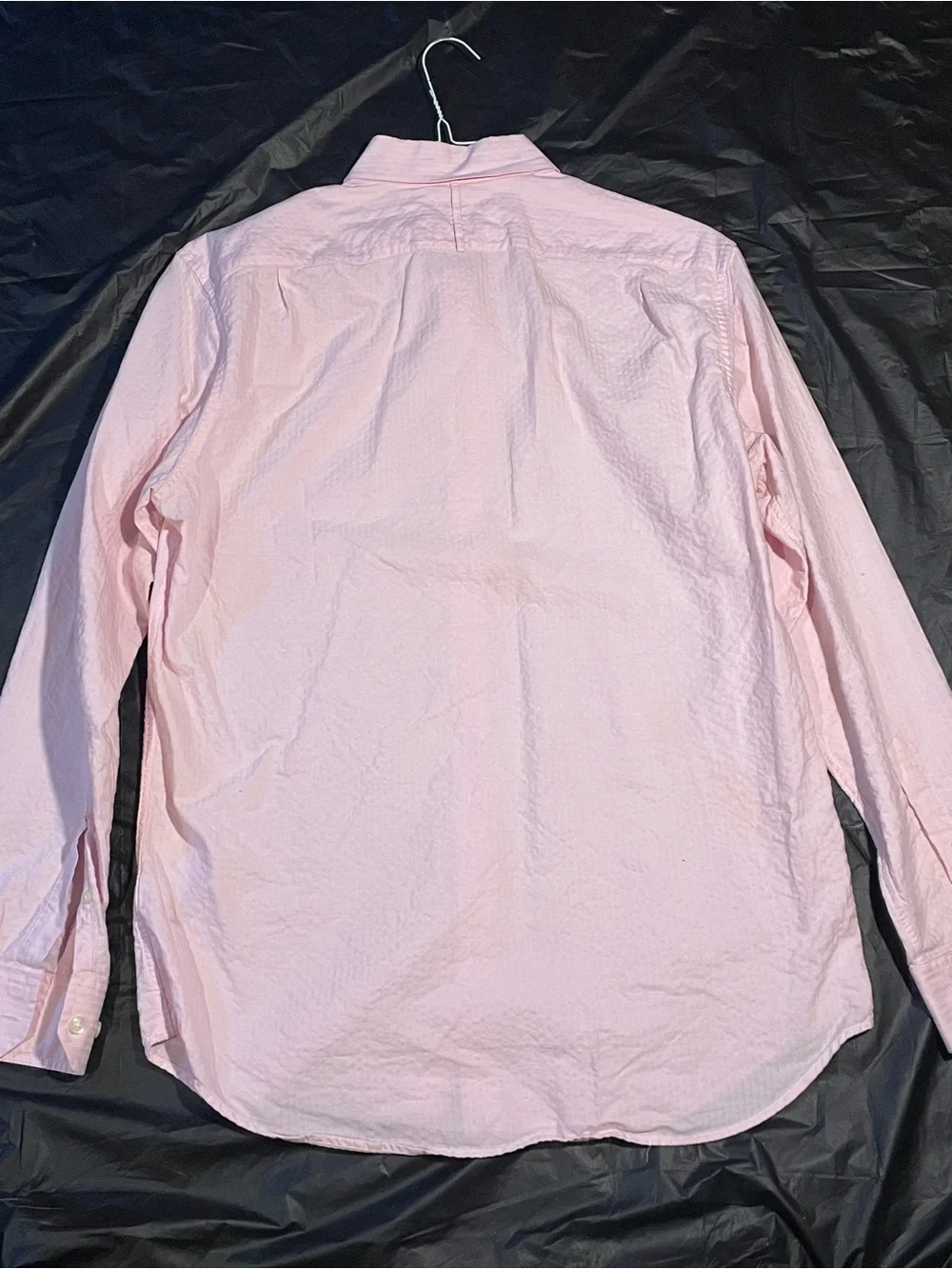 Banana Republic Slim Fit Dress Shirt Pink Stripe Large